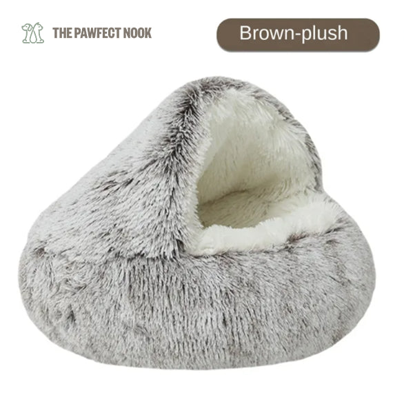 Gray Soft Plush Pet Bed