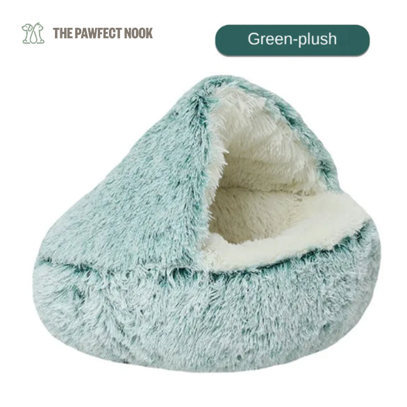 Green Soft Plush Pet Bed