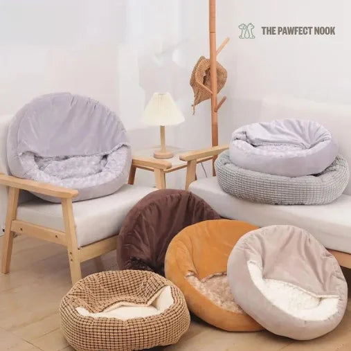 Round Pet calming Bed