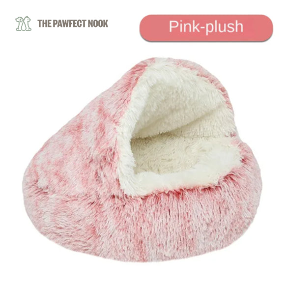 Pink Soft Plush Pet Bed