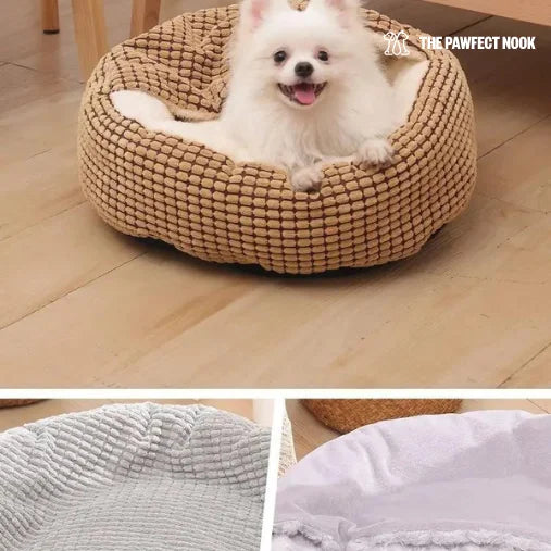 Round Pet calming Bed