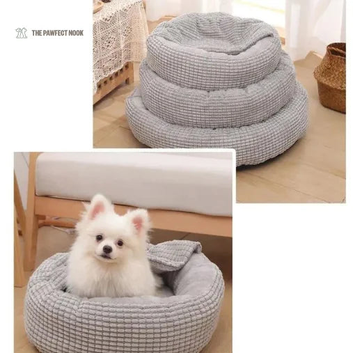 Round Pet calming Bed