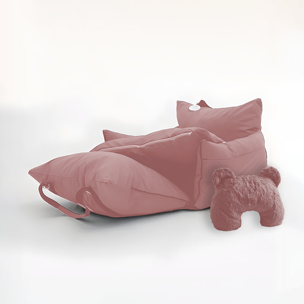 Pink dog car seat and pink u shaped pet calming pillow